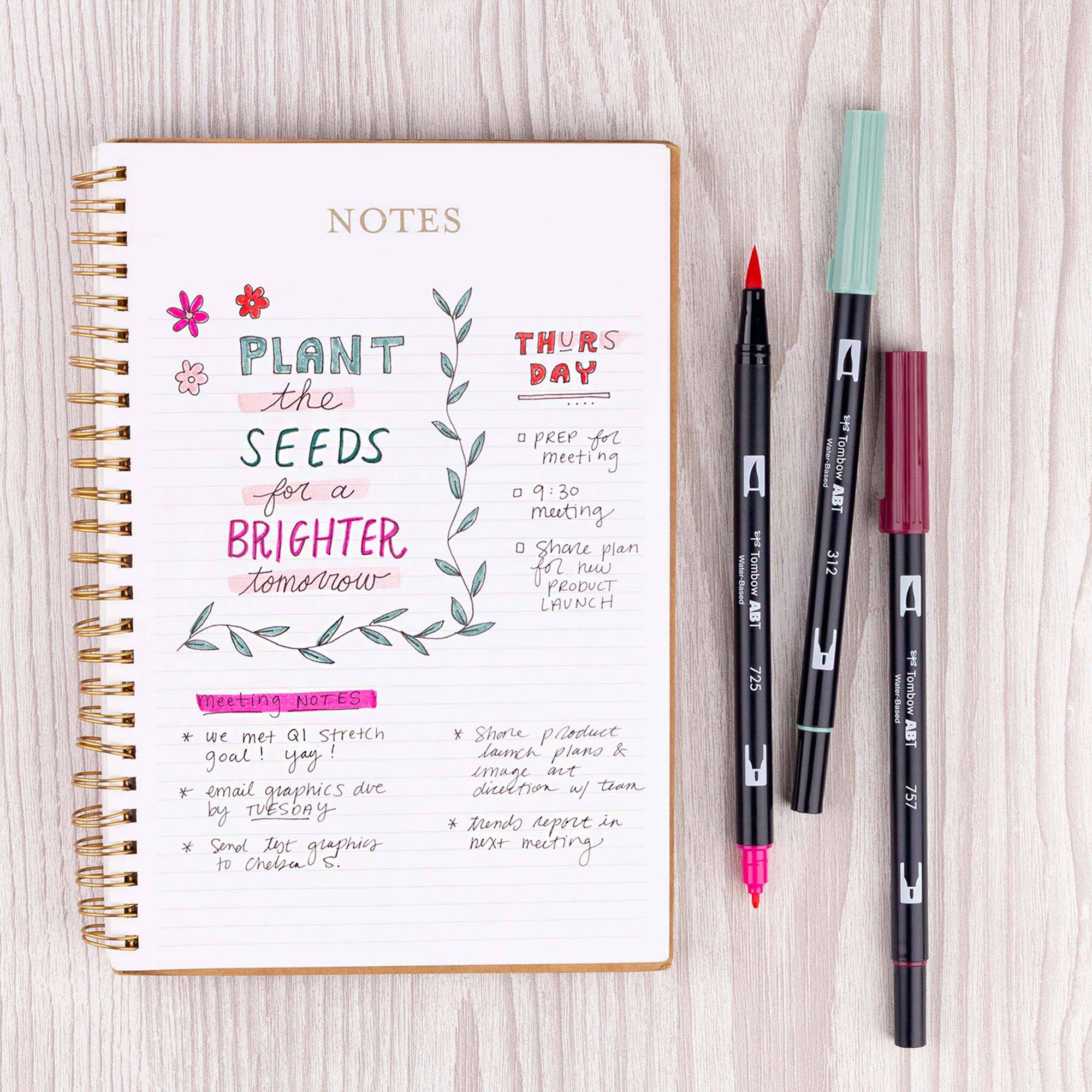 Tombow Very Berry Dual Brush Pen Set